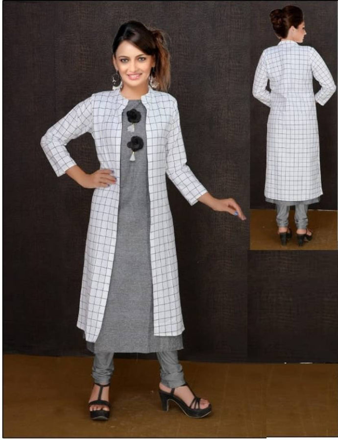 Casual Wear A-Line Ladies White Kurti, Machine & Hand Wsh at Rs 500 in Surat